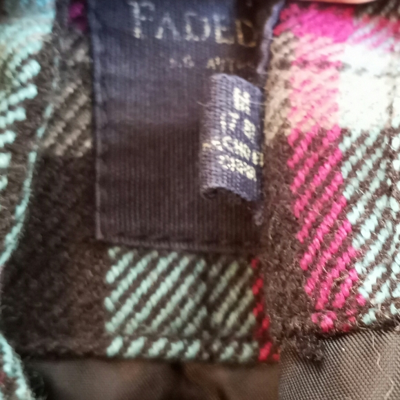 Girls Fur Lined Hooded Plaid Winter Coat Sz.M(7/8) - Picture 4 of 4